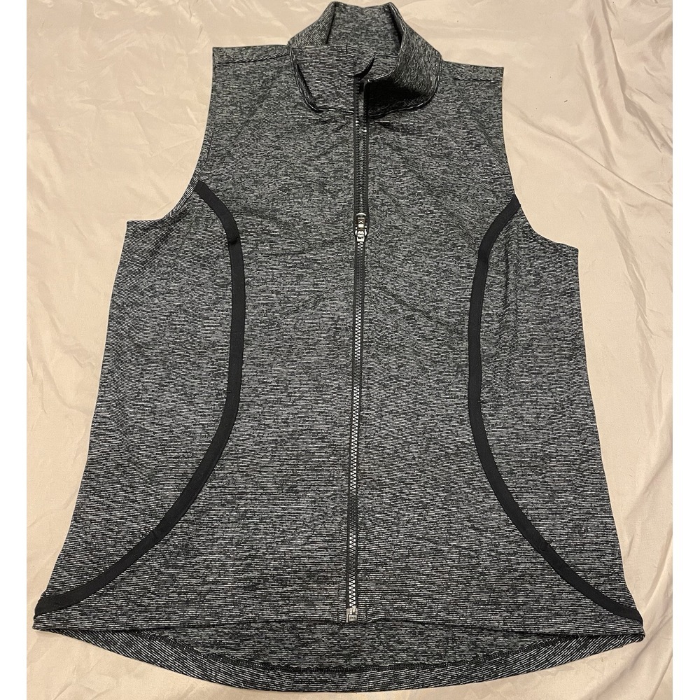 Under Armour Vest Womens Large Medium Gray Sonic Jacket Zip Stretch‎